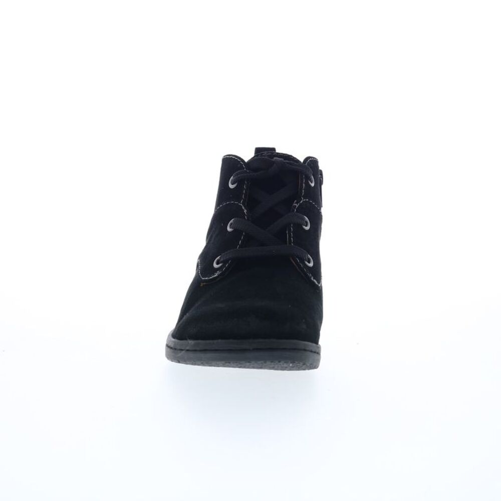 Comfortiva Black Suede Lace-Up Heeled Ankle Boots - Picture 2 of 4